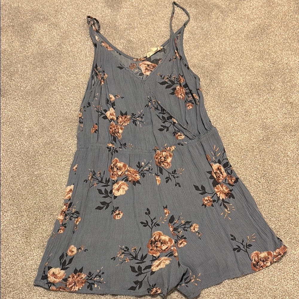 Floral Blue romper